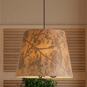 Searchlight Electric Isla 3Lt Pendant, Recycled Paper Shade and Black Metal 47810-3NA