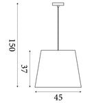 Searchlight Electric Isla 3Lt Pendant, Recycled Paper Shade and Black Metal 47810-3NA