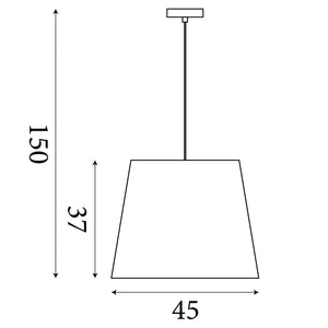 Searchlight Electric Isla 3Lt Pendant, Recycled Paper Shade and Black Metal 47810-3NA
