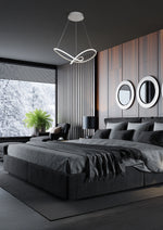 Searchlight Electric Magic Pendant - Satin Silver Metal 4841SS
