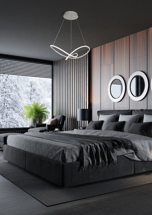 Searchlight Electric Magic Pendant - Satin Silver Metal 4841SS