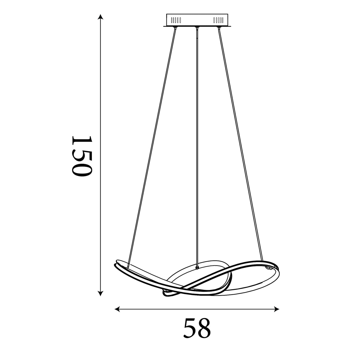 Searchlight Electric Magic Pendant - Satin Silver Metal 4841SS