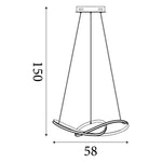 Searchlight Electric Magic Pendant - Satin Silver Metal 4841SS