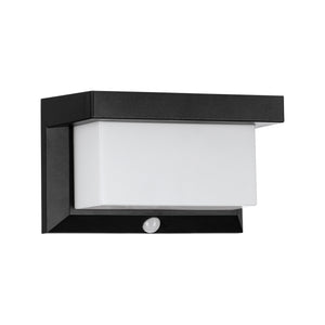 Eglo EU UTRERA Solar Wall Light – Black Plastic, Motion Sensor, Dimmable LED, Outdoor Lighting