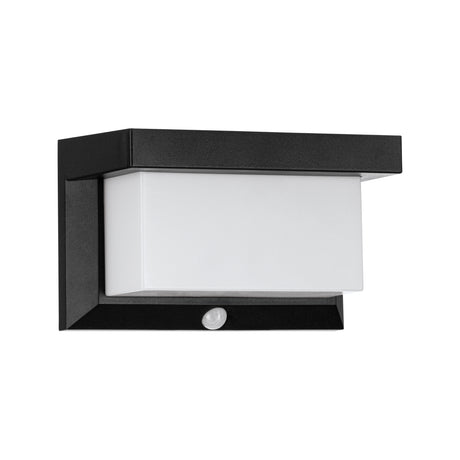 Eglo EU UTRERA Solar Wall Light – Black Plastic, Motion Sensor, Dimmable LED, Outdoor Lighting