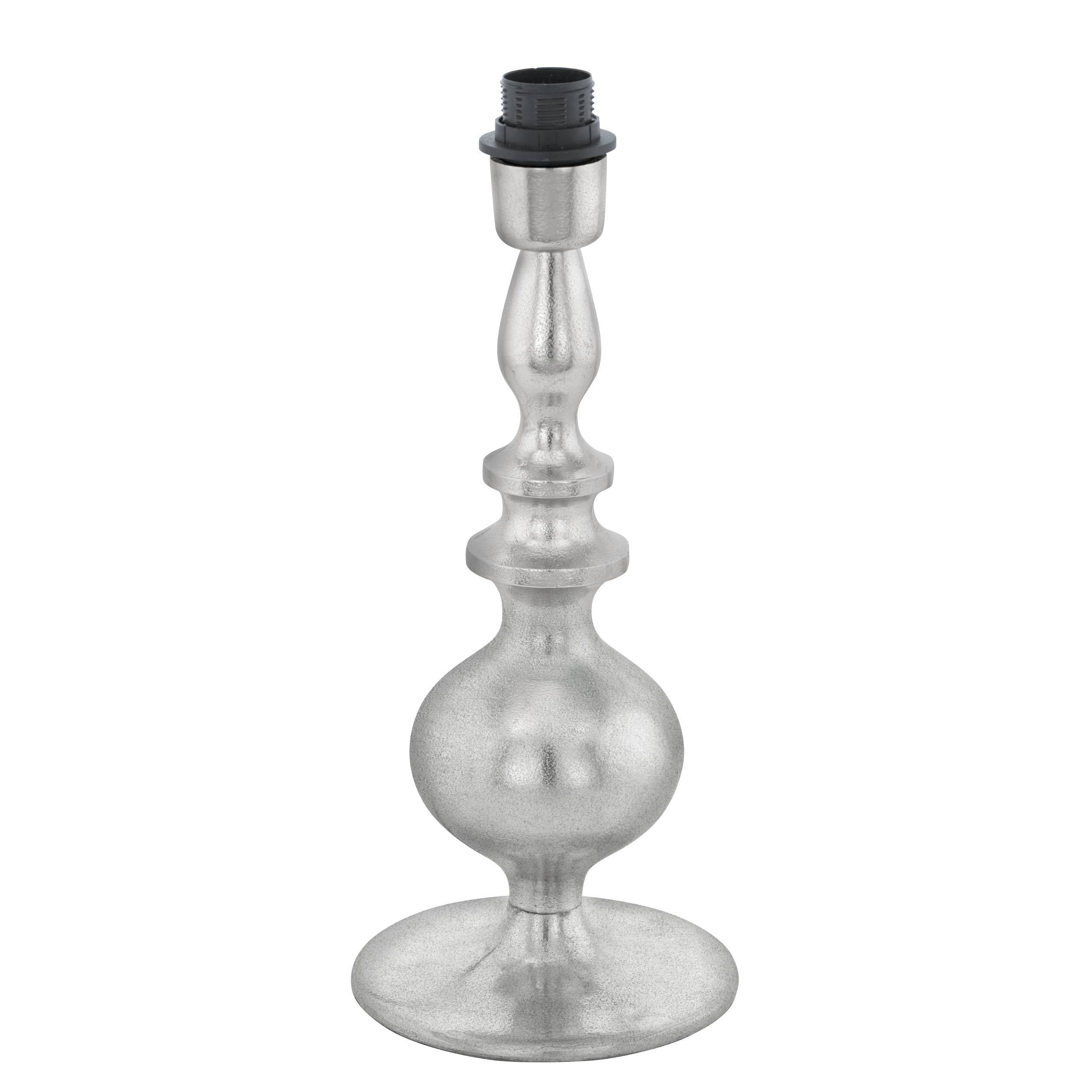 Eglo EU Pasteri White & Satin Nickel Fabric Table Lamp