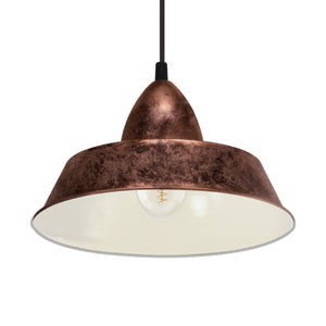 Eglo EU Single Pendant Light E27 Copper Antique AUCKLAND