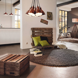 Eglo EU Single Pendant Light E27 Copper Antique AUCKLAND  