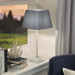 Eglo EU 1+1 Vintage Candle Stick Table Lamp E14 Fitting White 