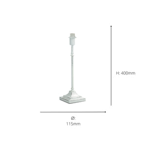 Eglo EU 1+1 Vintage Candle Stick Table Lamp E14 Fitting White