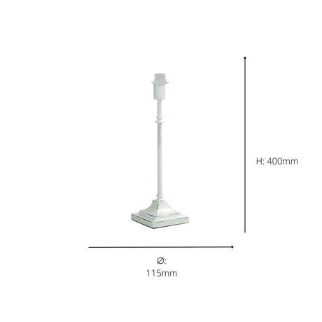 Eglo EU 1+1 Vintage Candle Stick Table Lamp E14 Fitting White