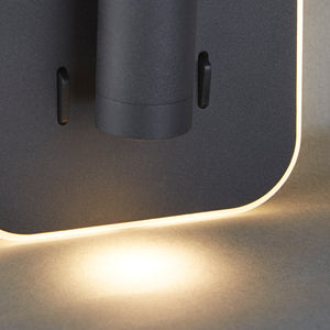 Searchlight Electric Sonny LED Wall Light, Black Metal 49320BK