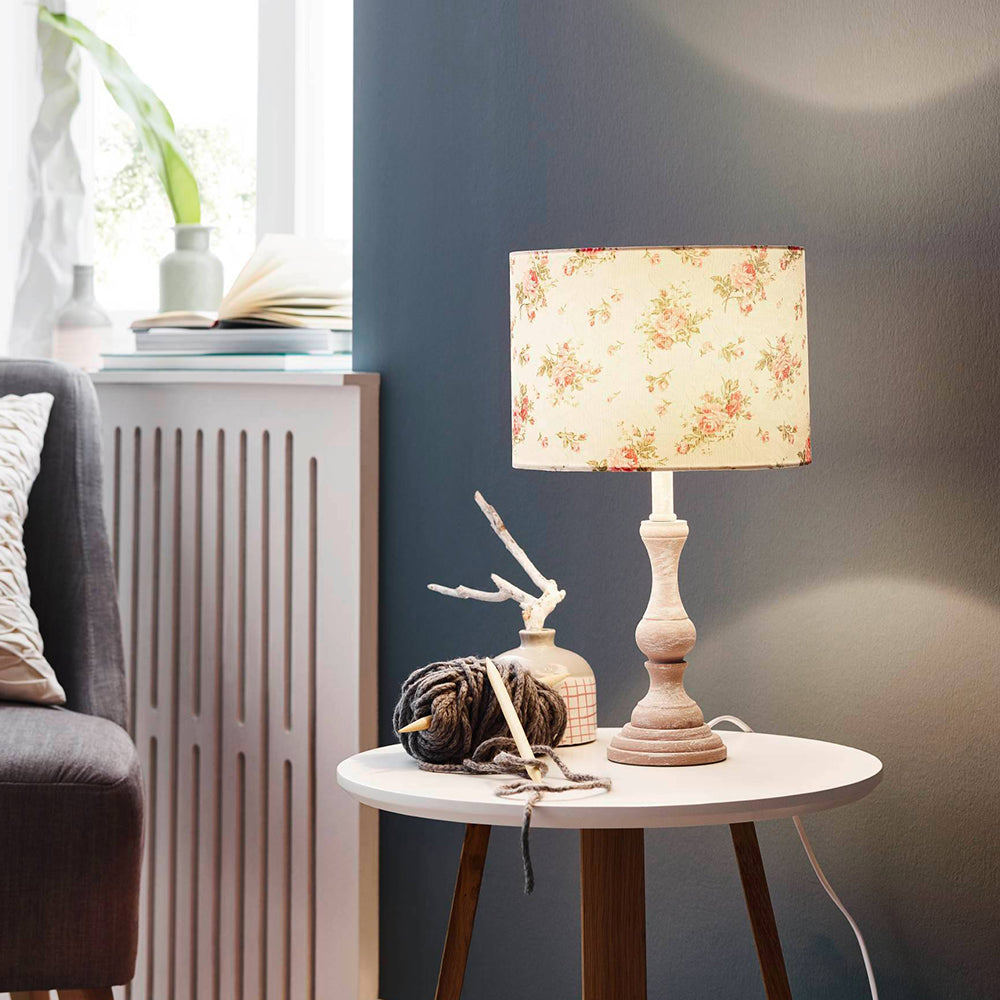 Eglo EU 1+1 Vintage Beige Minamilist Fabric Lamp Shade product image - Endon Lighting from First Light Direct with great prices and fast UK delivery
