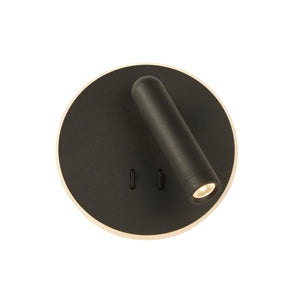 Cher LED Wall Light, Black Metal