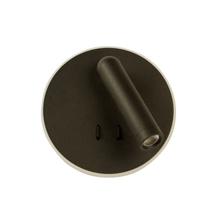 Searchlight Electric Cher LED Wall Light, Black Metal 49323BK