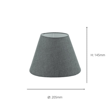 Eglo EU 1+1 Vintage Grey Linen Lamp Shade