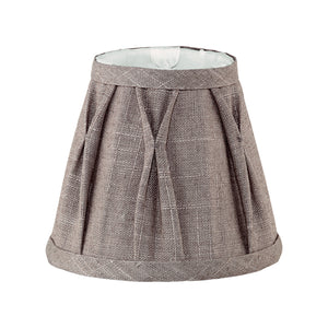 Eglo EU 1+1 Vintage Grey Ruffled Linen Lamp Shade