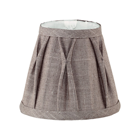 Eglo EU 1+1 Vintage Grey Ruffled Linen Lamp Shade