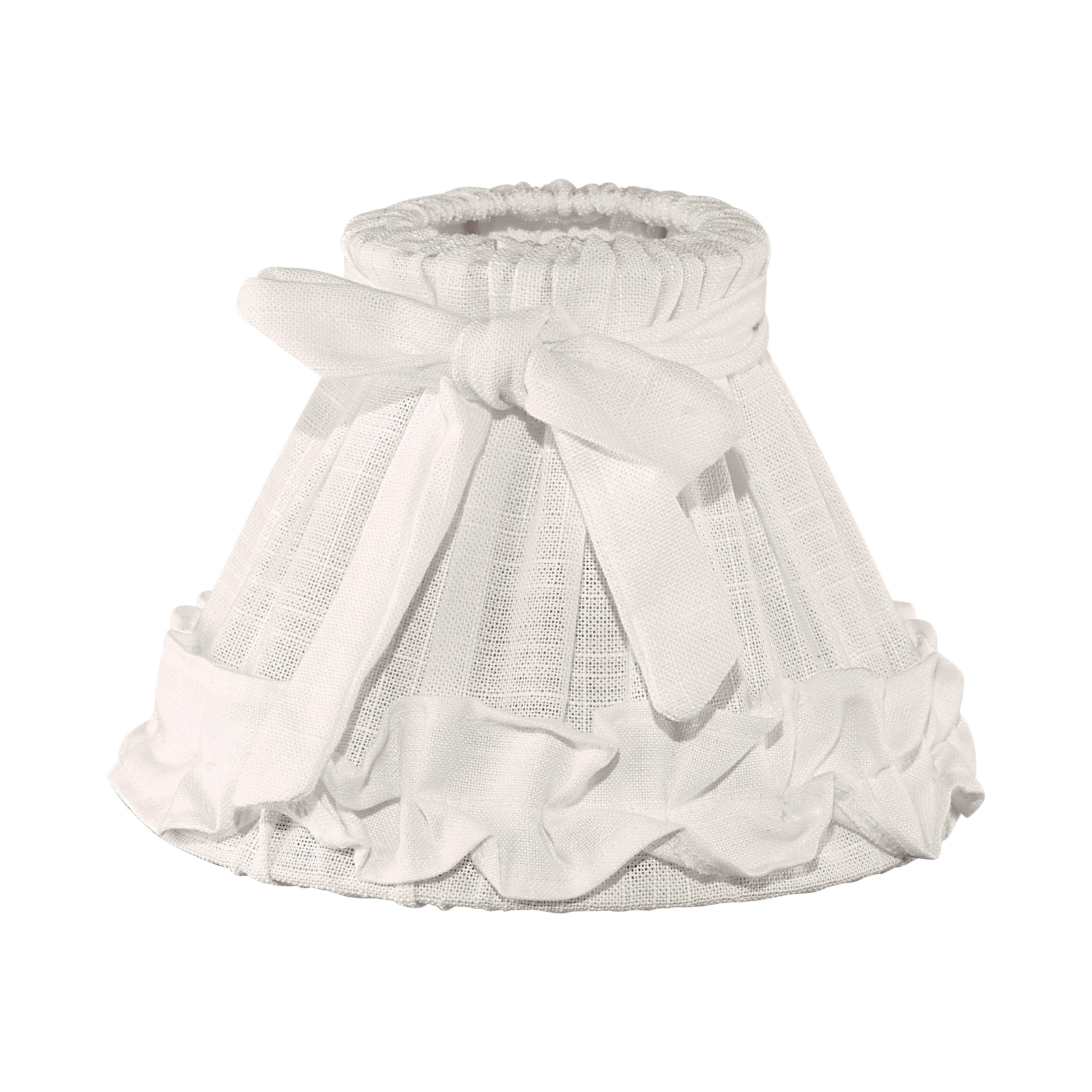Eglo EU 1+1 Vintage White Fabric With Decoration Lamp Shade