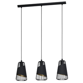 Eglo EU Austell 3 Set Pendant E27 Black Gold