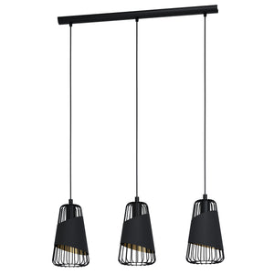 Eglo EU Austell 3 Set Pendant E27 Black Gold