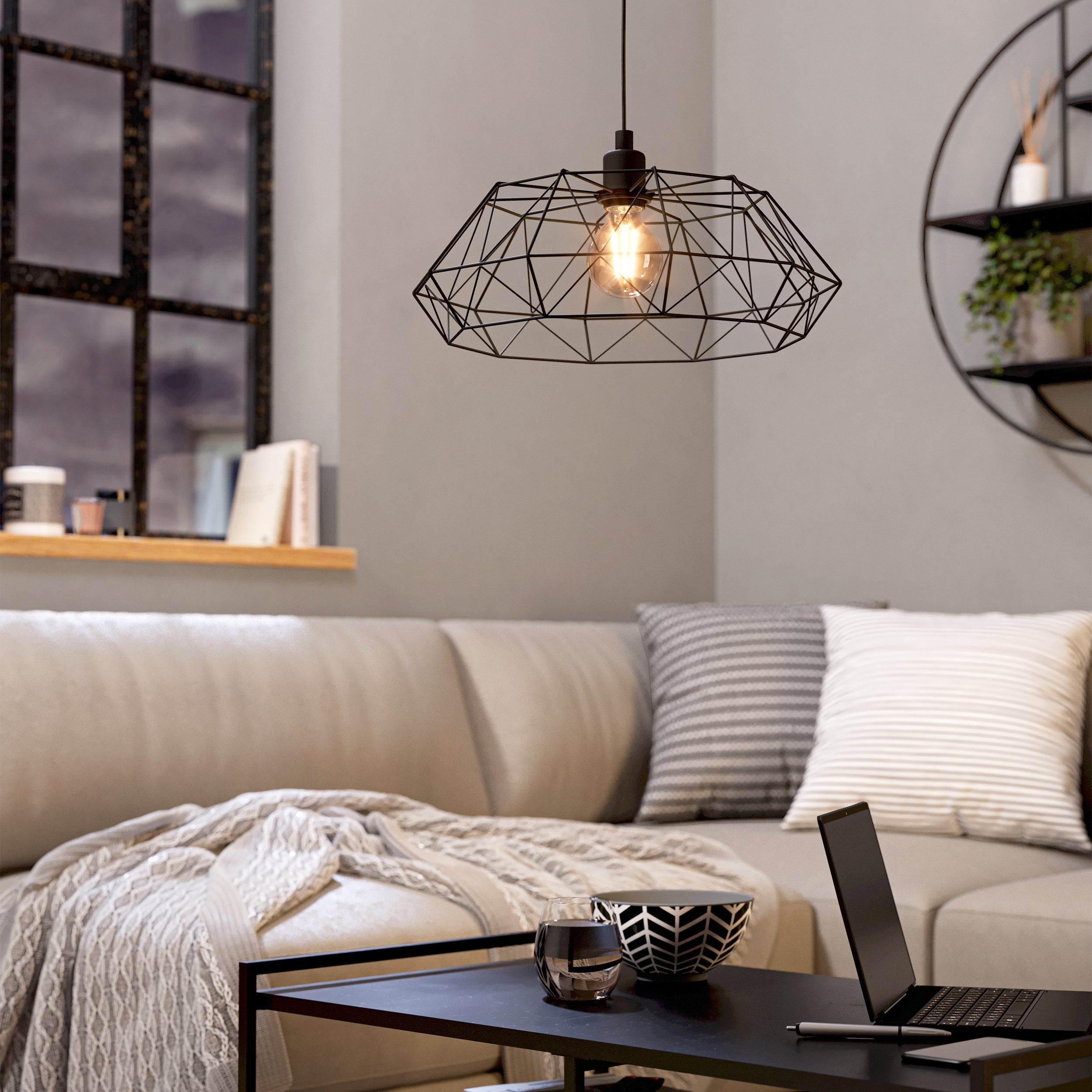 Eglo EU Cajero Plastic Silver LED Touchdimmer Table Lamp