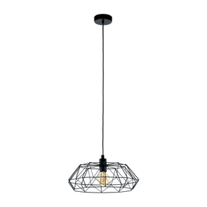 Eglo EU Carlton 2 Black Steel Pendant Light