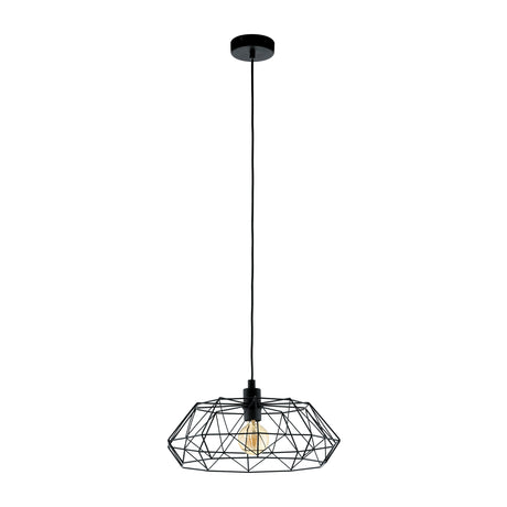Eglo EU Carlton 2 Black Steel Pendant Light