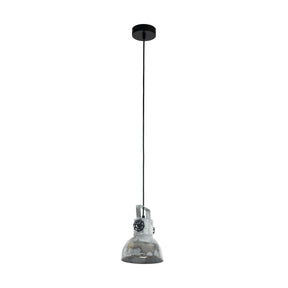 Eglo EU Barnstaple Wood & Steel Zinc Single Pendant
