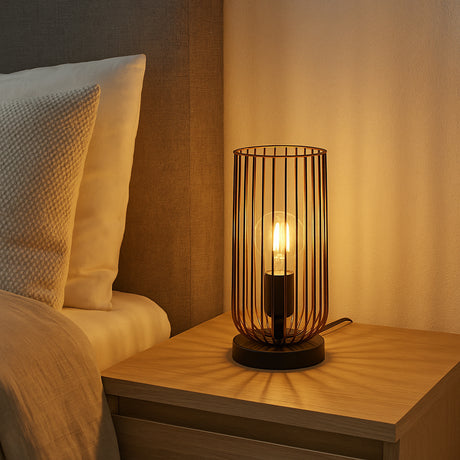 Eglo EU Roccamena Black And Copper Metal Table Lamp, (D) 31cm