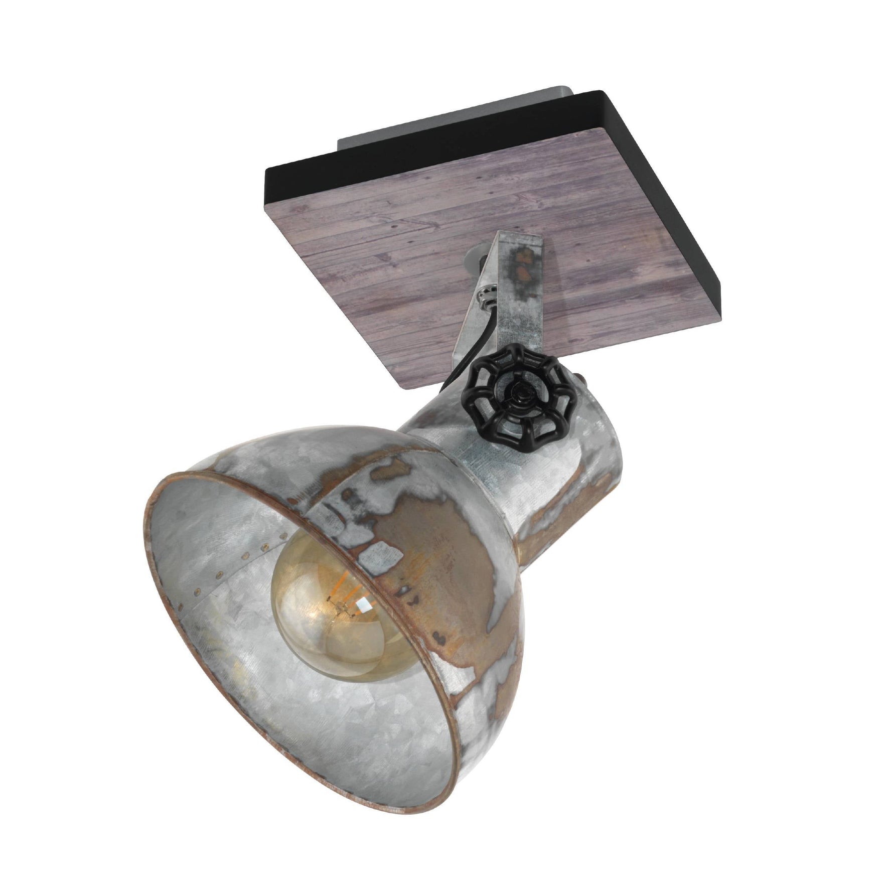 Eglo EU PLANET?1 Wall or Ceiling Light – White Steel with Painted Glass Shade, E27, Indoor Lighting product image - Endon Lighting from First Light Direct with great prices and fast UK delivery