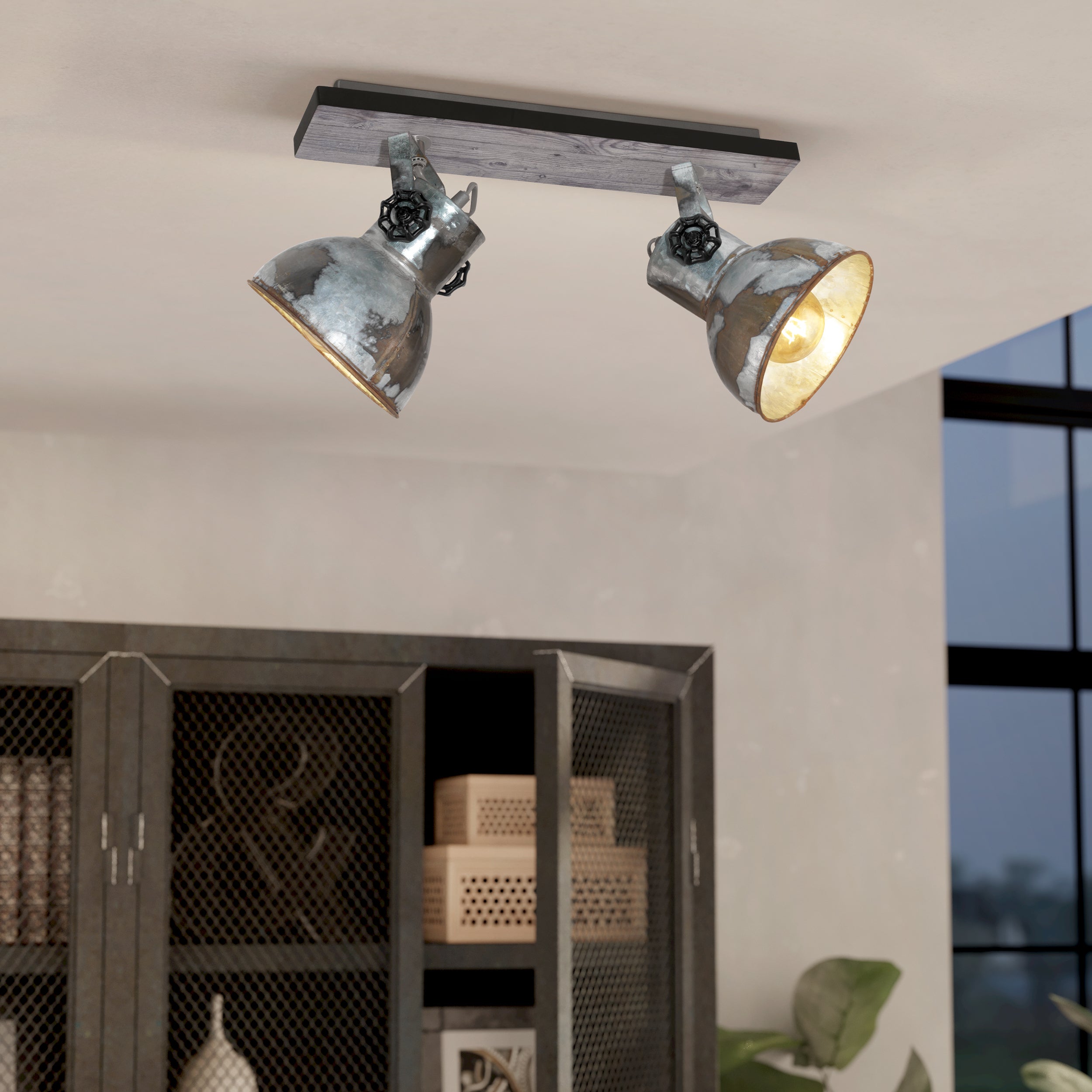 Eglo EU Sarsina White Aluminium & Plastic LED Ceiling Light, 45cm product image - Endon Lighting from First Light Direct with great prices and fast UK delivery