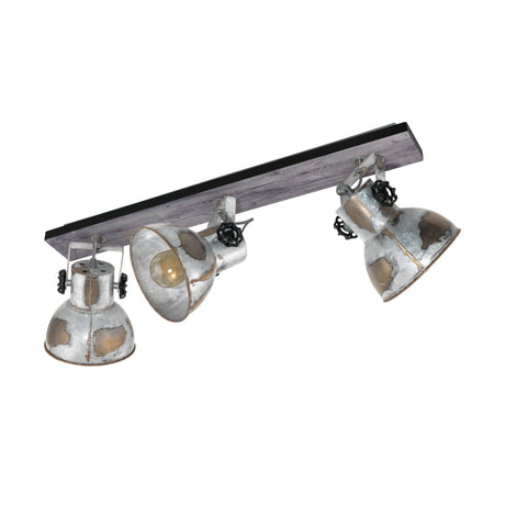 Eglo EU Barnstaple 3 Set Ceiling Light Wood Zinc