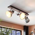 Eglo EU Barnstaple 3 Set Ceiling Light Wood Zinc 