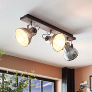 Eglo EU Barnstaple 3 Set Ceiling Light Wood Zinc 
