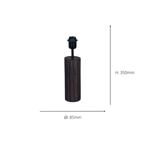 Eglo EU Thornhill Candle Stick Table Lamp Wood/Black