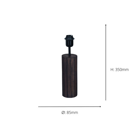 Eglo EU Thornhill Candle Stick Table Lamp Wood/Black