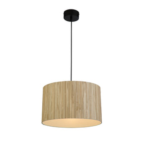 Meadow 1Lt Pendant convertible to Flush, Natural Grass Shade