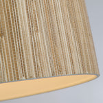 Searchlight Electric Meadow 1Lt Pendant convertible to Flush, Natural Grass Shade 49711BK