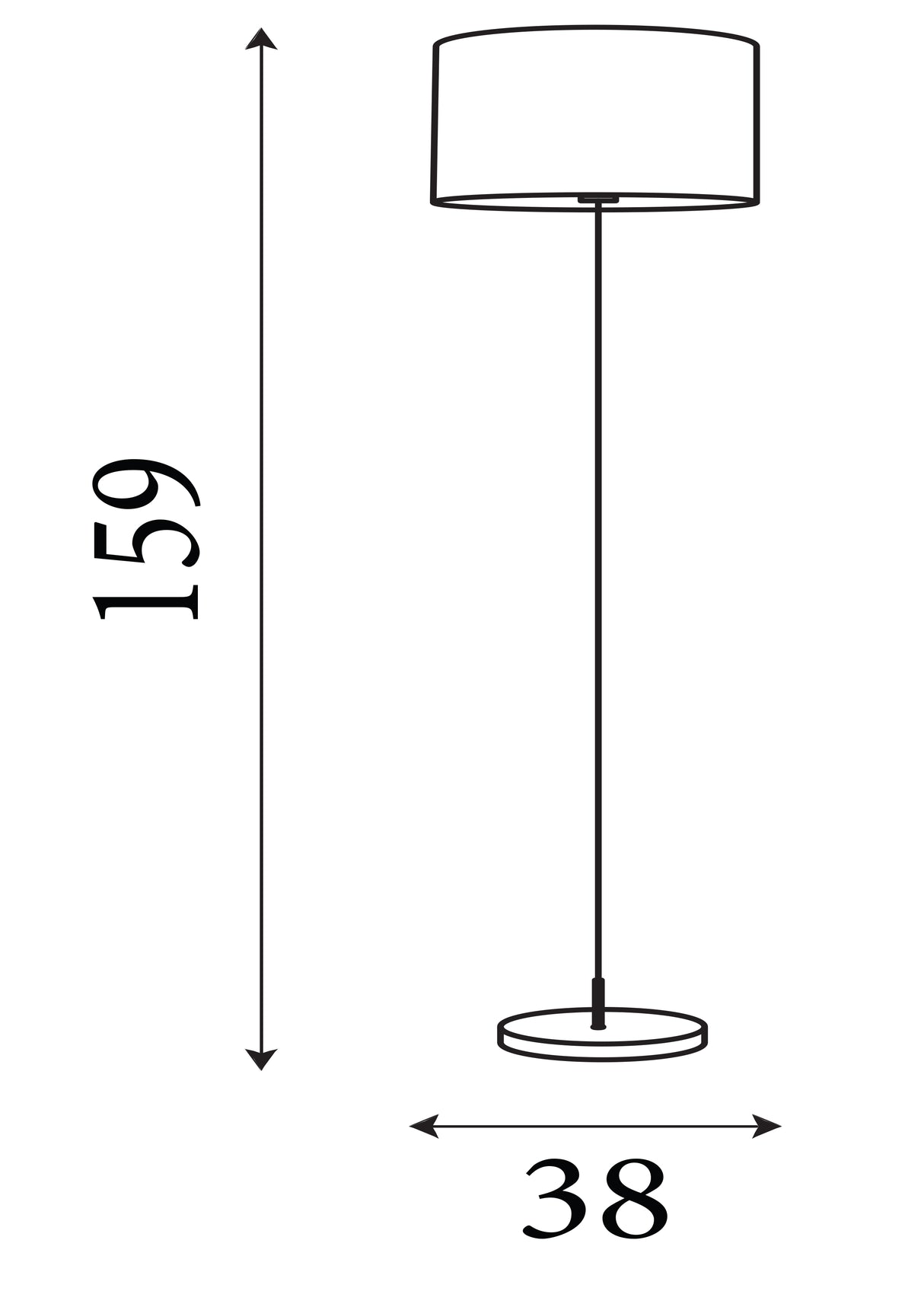 Searchlight Electric Meadow 1Lt Floor Lamp, Natural Grass Shade and Black Metal 49713BK