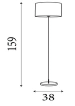 Searchlight Electric Meadow 1Lt Floor Lamp, Natural Grass Shade and Black Metal 49713BK