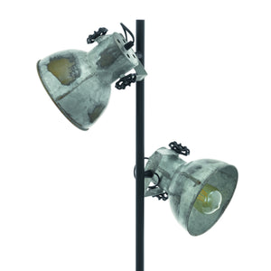 Eglo EU Barnstaple Wood & Steel Zinc 2-Light Floor Lamp