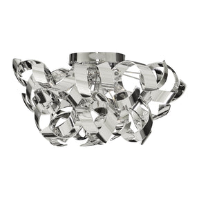 Curls 3Lt Semi-Flush  - Chrome Metal