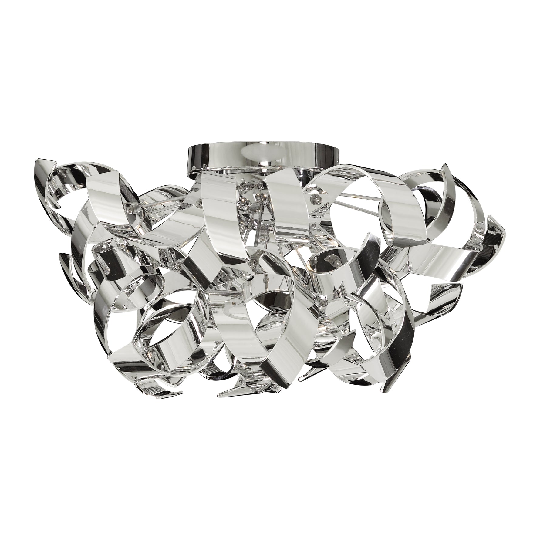 Searchlight Electric Curls 3Lt Semi-Flush  - Chrome Metal 4973-3CC