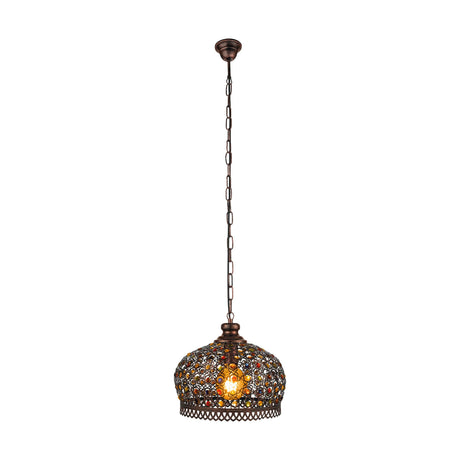 Eglo EU Jadida Single Pendant Light Copper Antique