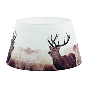 Eglo EU 1+1 VINTAGE Lampshade – Fabric Deer Motif Shade, Vintage Style, 400?mm, Accessory