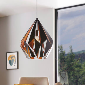 Eglo EU FUEVA?5 Bathroom LED Ceiling Light – Black Steel, Square, Warm White, Indoor Lighting