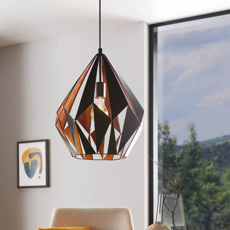 Eglo EU FUEVA?5 Bathroom LED Ceiling Light – Black Steel, Square, Warm White, Indoor Lighting