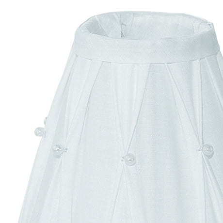 Eglo EU 1+1 Vintage White Fabric With Decoration Lamp Shade
