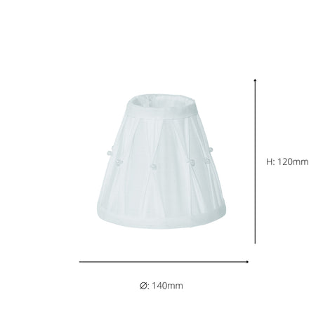 Eglo EU 1+1 Vintage White Fabric With Decoration Lamp Shade